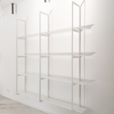 Wall bookcase in steel, Made in Italy design