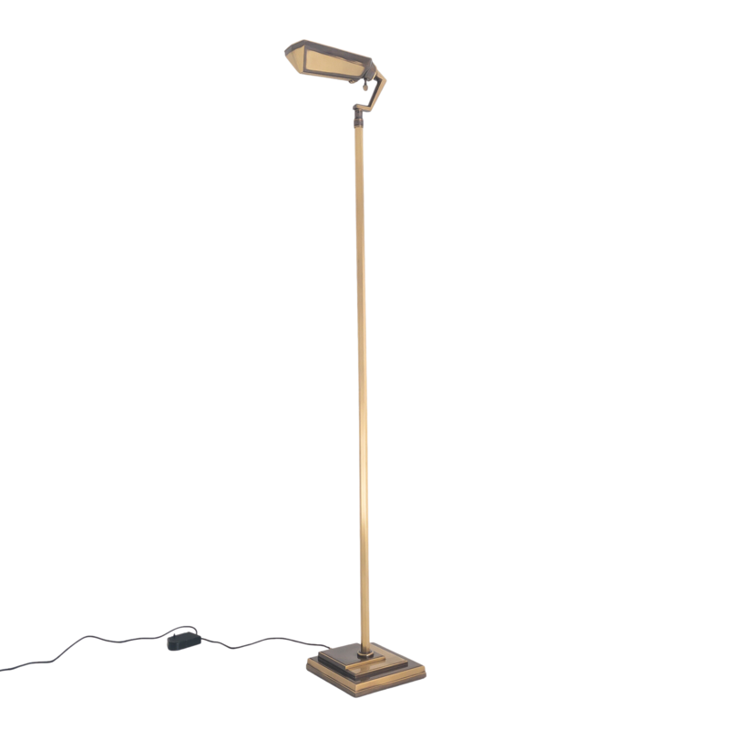 Art Deco brass floor lamp from LampArt, Italy 1950s
