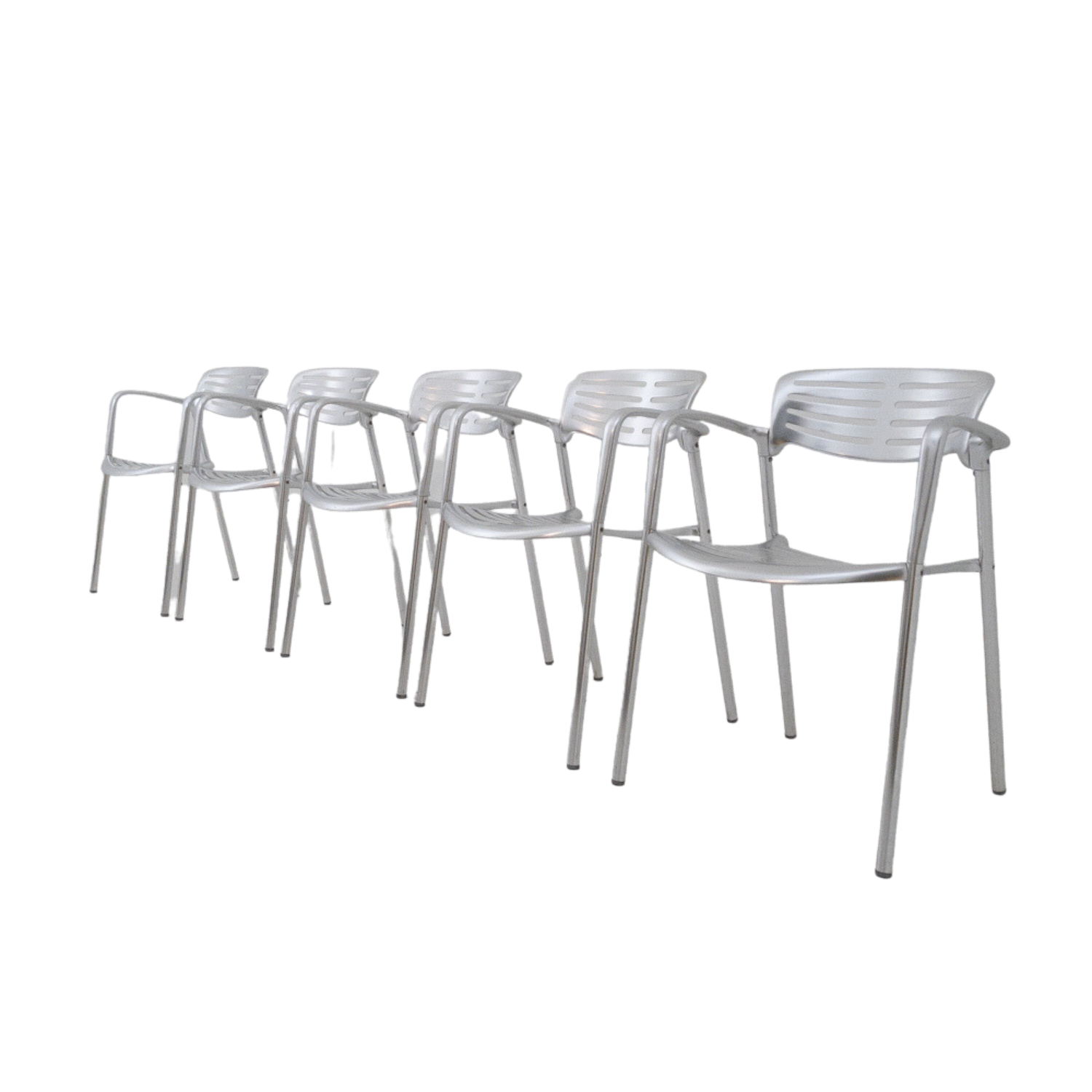 Set di 5 sedie impilabili Toledo design Jorge Pensi per Amat-3 , Spagna anni '80