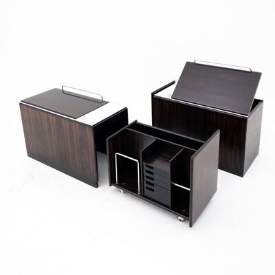 Set of 2 nightstands by Fabio Lenci for Bernini, Italy, 1970s