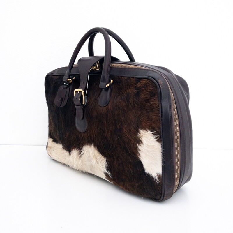 Vintage leather suitcase from the 70s