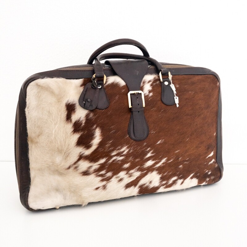 Vintage leather suitcase from the 70s