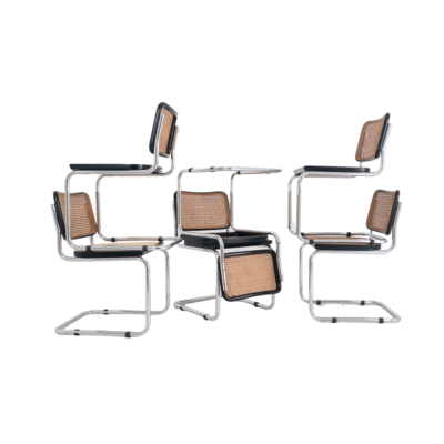 Set of 6 Cesca chairs by Marcel Breuer for Gavina