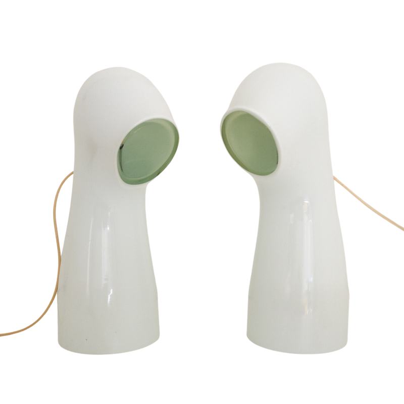 Set of 2 Space Age table lamps, Vistosi, Italy 1970s