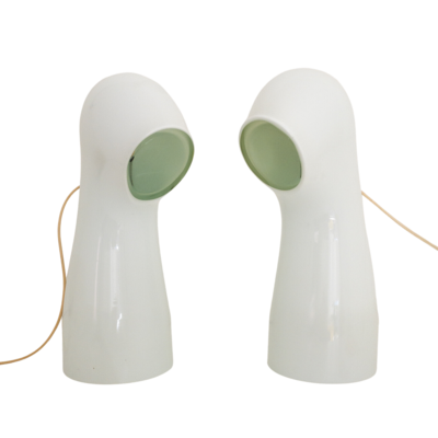Set of 2 Space Age table lamps, Vistosi, Italy 1970s