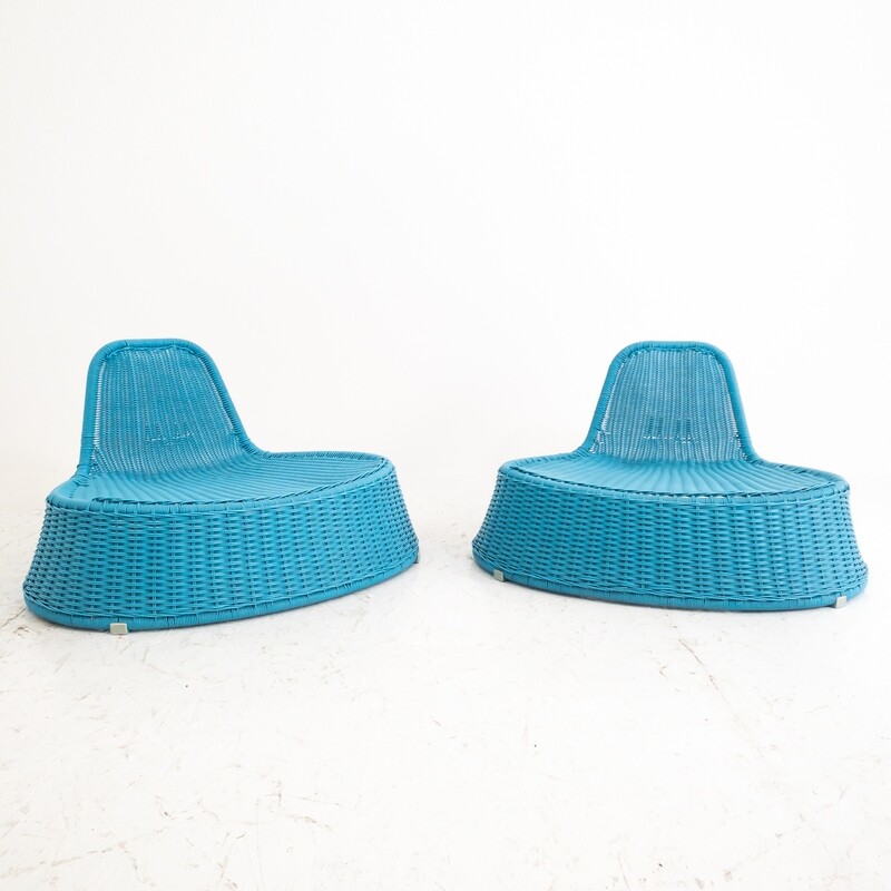 Set of 2 Ikea synthetic wicker outdoor armchairs 2007