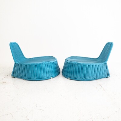 Set of 2 Ikea synthetic wicker outdoor armchairs 2007