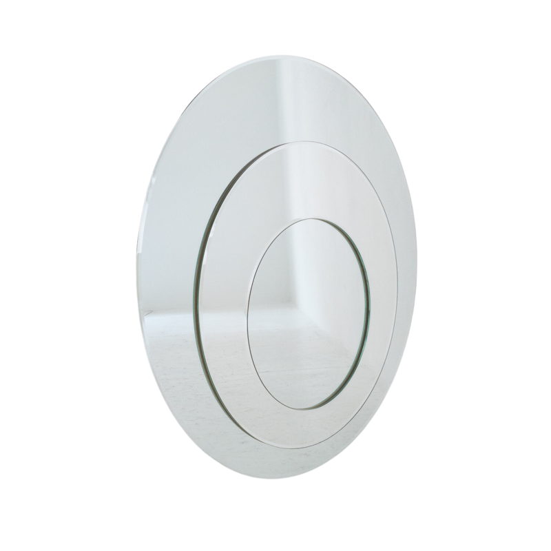 Round wall mirror in the Rimadesio style, Italy 1970s