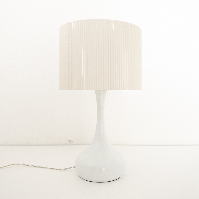 Table lamp with Volponi pleated lampshade
