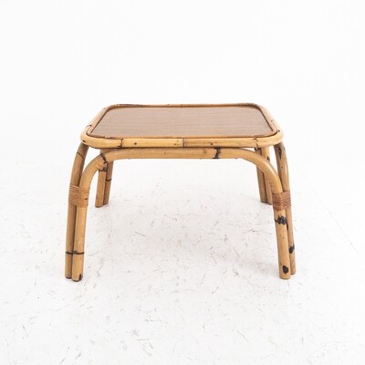 Rectangular bamboo coffee table, Italy 1970s