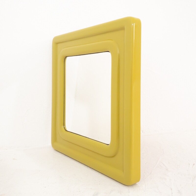 Space Age model 2001 square mirror by Salc Cantù, Italy 1970s