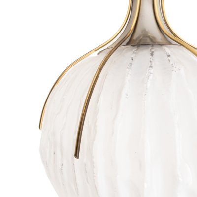 Glass sphere pendant lamp by Angelo Brotto for Luci, Italy 1960s