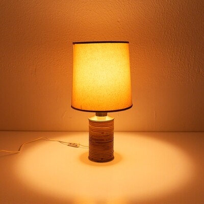 Bamboo table lamp by Targetti, Italy 1970s