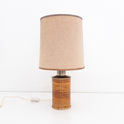 Bamboo table lamp by Targetti, Italy 1970s