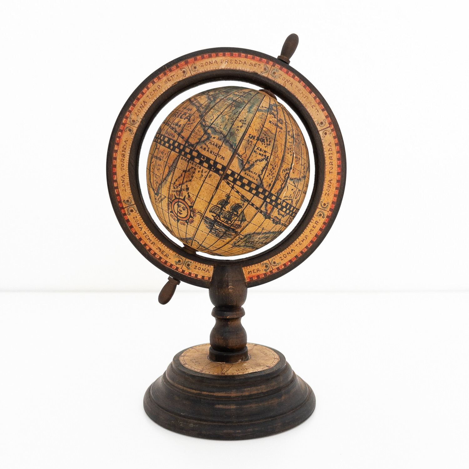 Wooden globe from the 60s