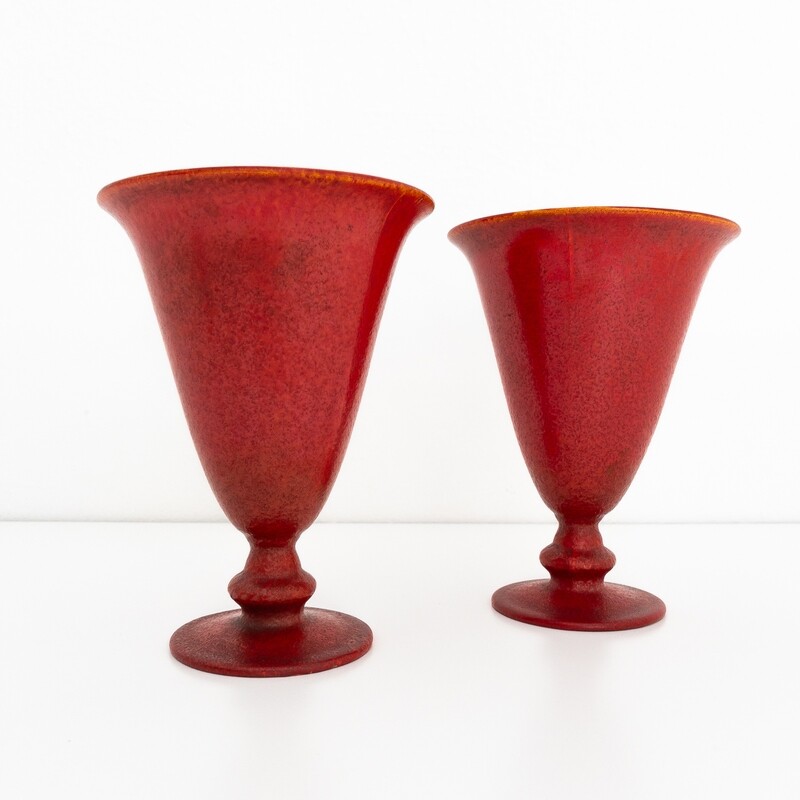 Set of 2 ceramic cup vases by Guido Andlovitz for Lavenia, Italy 1960s