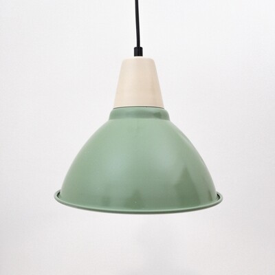 Set of 2 Ikea enamelled aluminum suspension lamps
