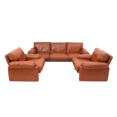 Coronado sofa and armchair living room set by Tobia Scarpa for B&B Italia