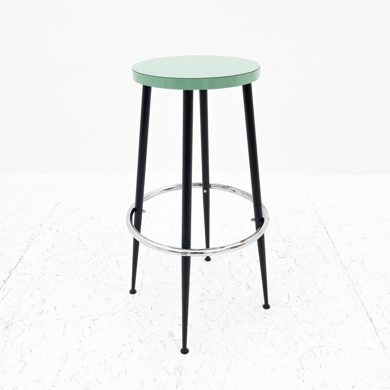 Safem vintage stool in metal and formica