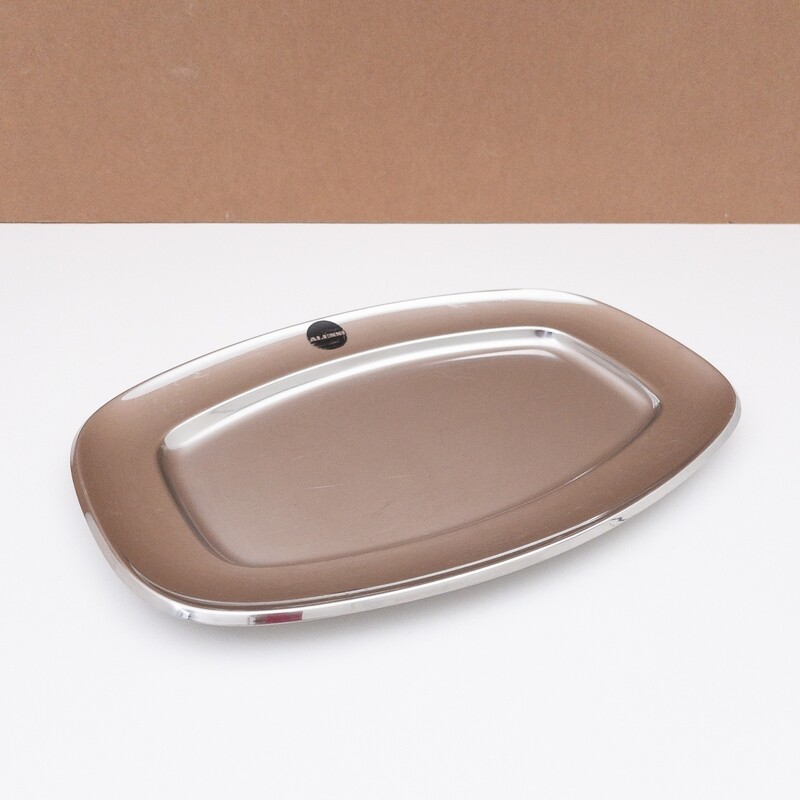 Oval serving plate 125 design Anselmo Vitale and Carlo Mazzeri for Alessi