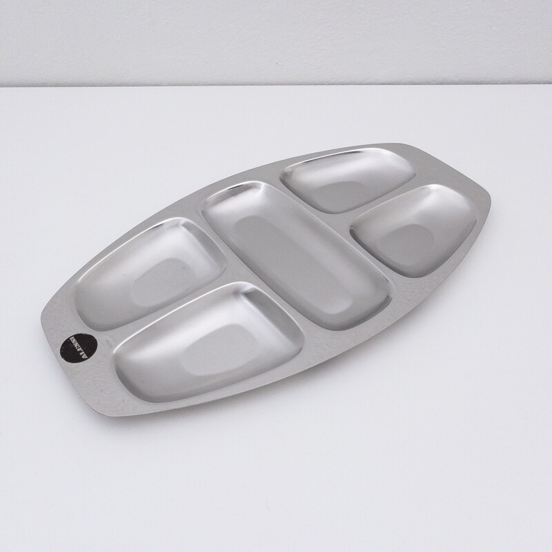 5-compartment stainless steel antipasto dish by Alessi