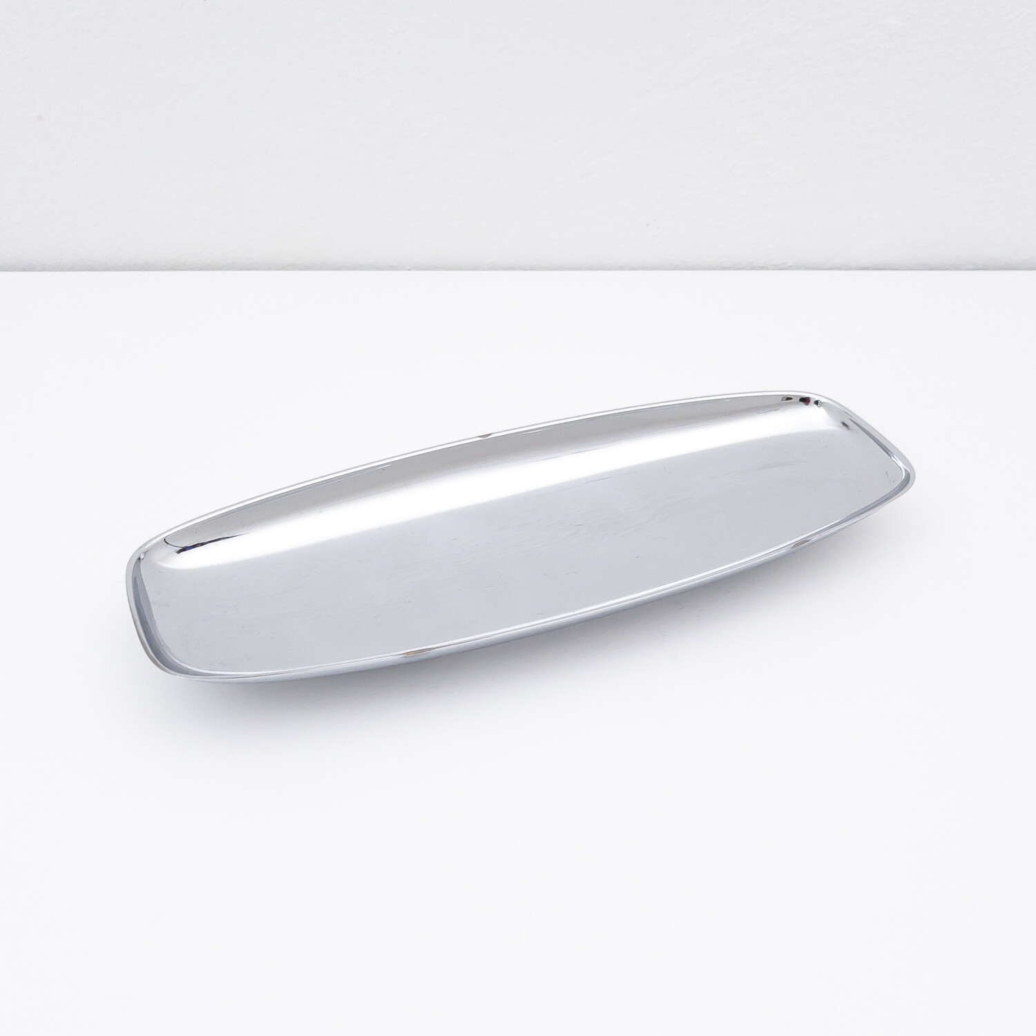 Oval stainless steel serving plate from Alfra, Italy, 1970s