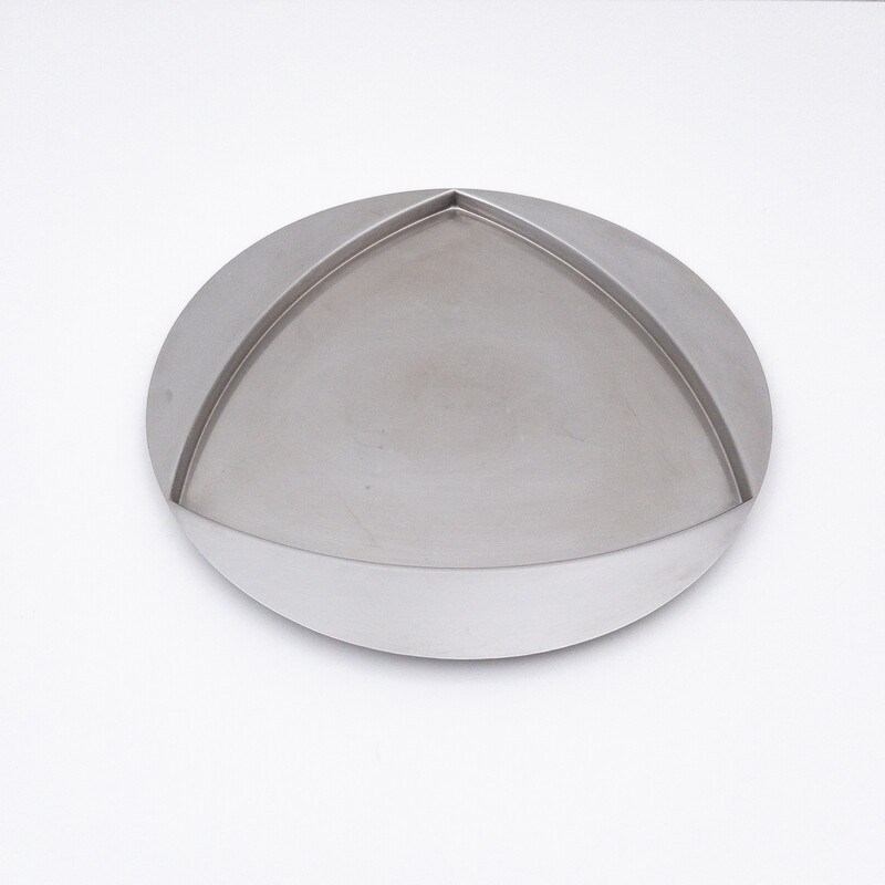 Round Trifoglio tray by Franco Grignani for Alessi, Italy 1970s