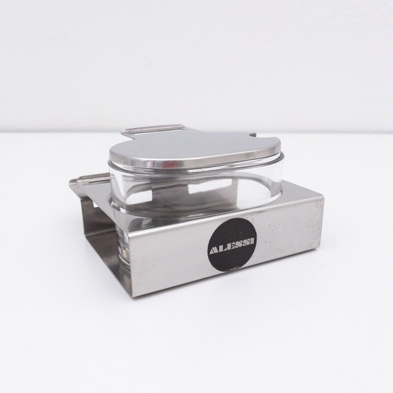 Pitagora 0171 cheese maker in stainless steel designed by Anselmo Vitale and Carlo Mazzeri for Alessi