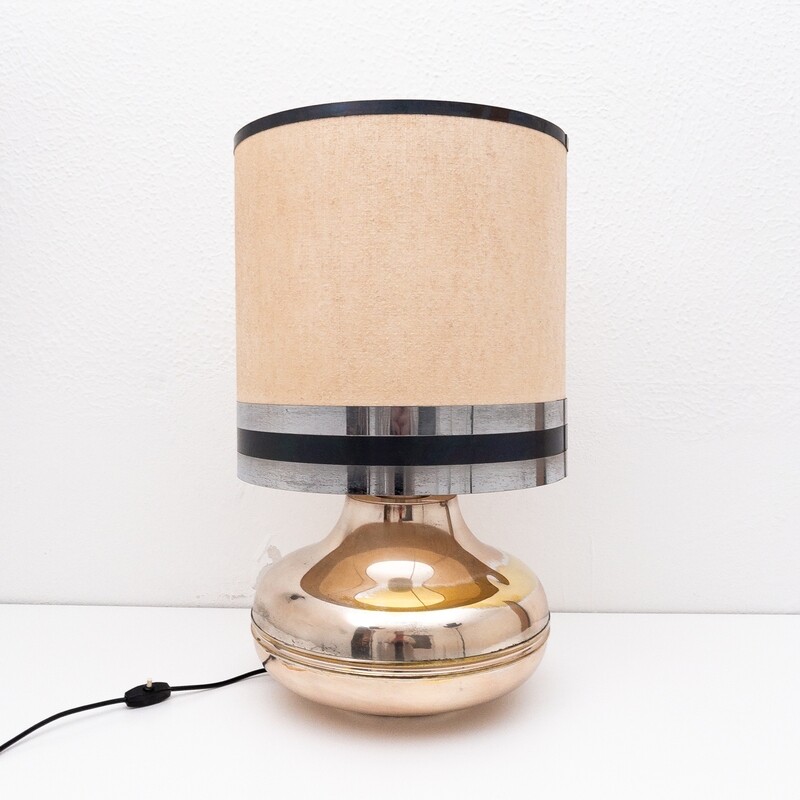 Lampshade in metal and fabric from the 70s