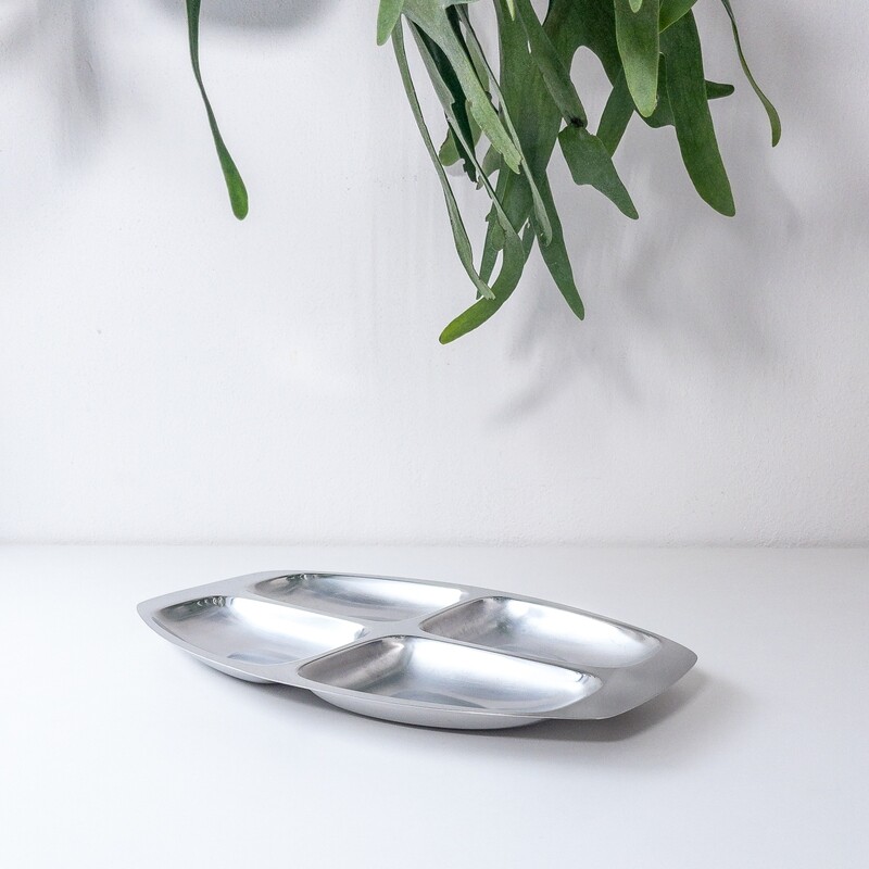 Alessi stainless steel 4-compartment hors d&amp;#39;oeuvre dish