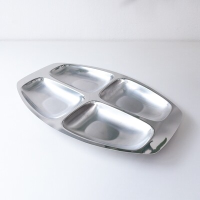 Alessi stainless steel 4-compartment hors d&amp;#39;oeuvre dish