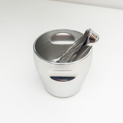 871 series ice bucket in steel Design Luigi Massoni and Carlo Mazzeri for Alfra