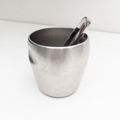 871 series ice bucket in steel Design Luigi Massoni and Carlo Mazzeri for Alfra Alessi