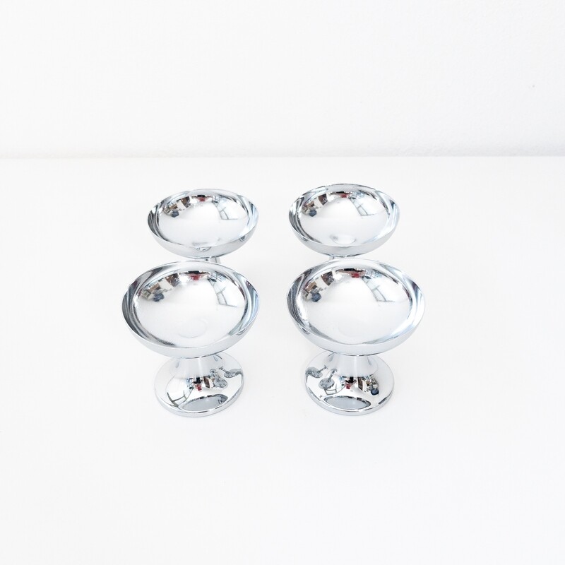 Set of 4 Vintage steel cups by Alfra