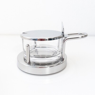 Cheese maker 571 in stainless steel designed by Ettore Sottsass for Alessi