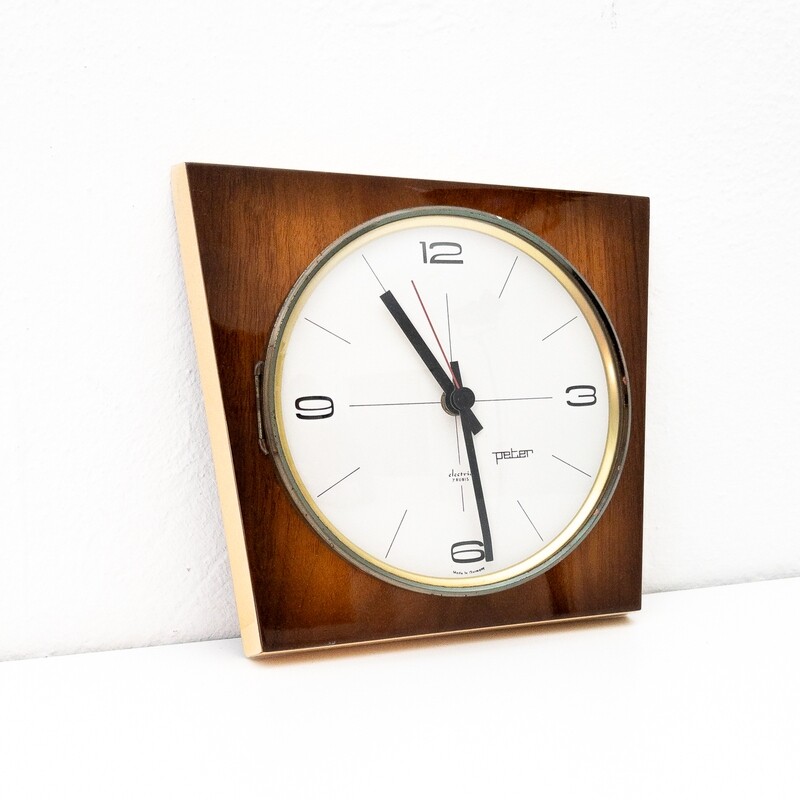 Peter Electric 7 Rubis wall clock, Germany, 1960s