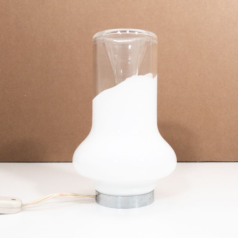 Murano glass table lamp by Roberto Pamio for Leucos, Italy 1970s