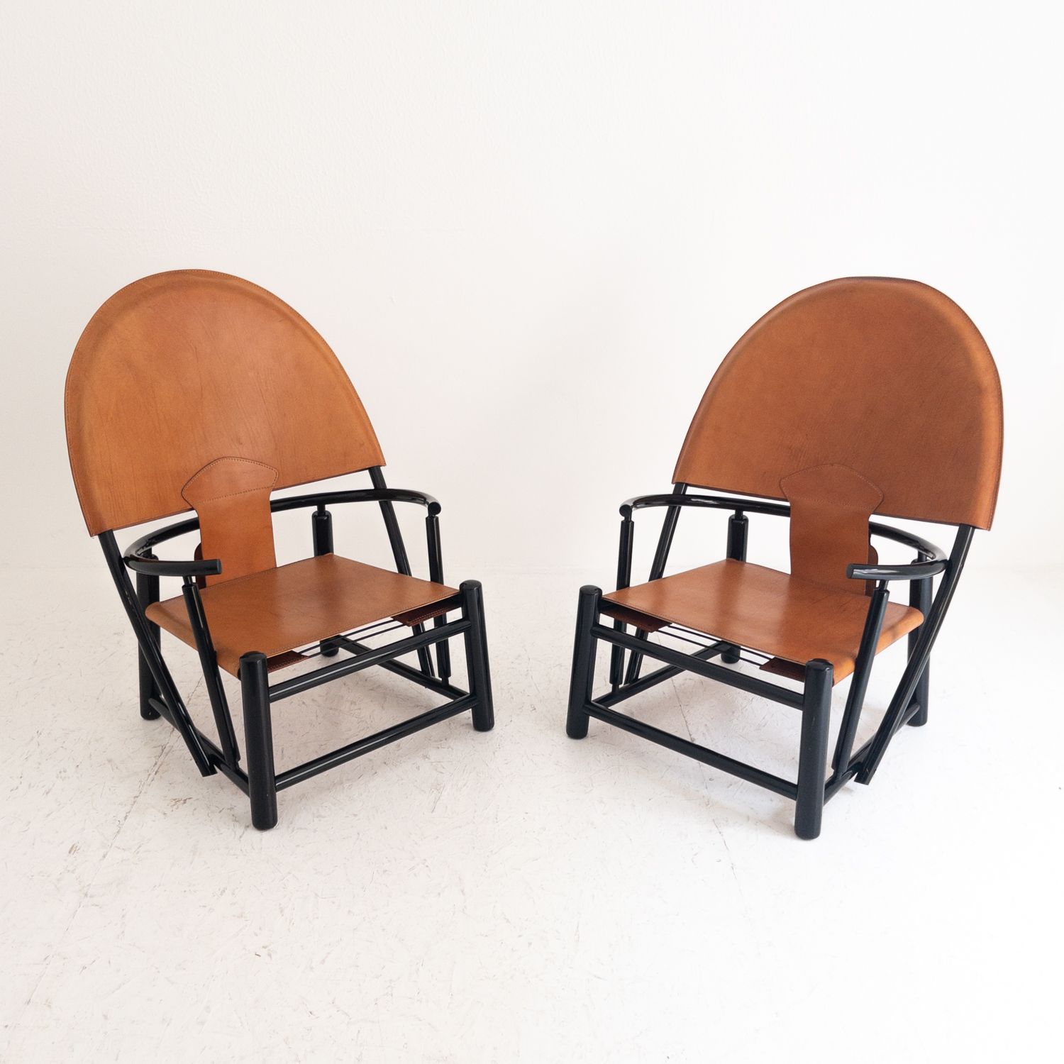 Set di 2 poltrone Hoop G23 di Piero Palange &amp; Werther Toffoloni per Germa, Italia anni &#39;70