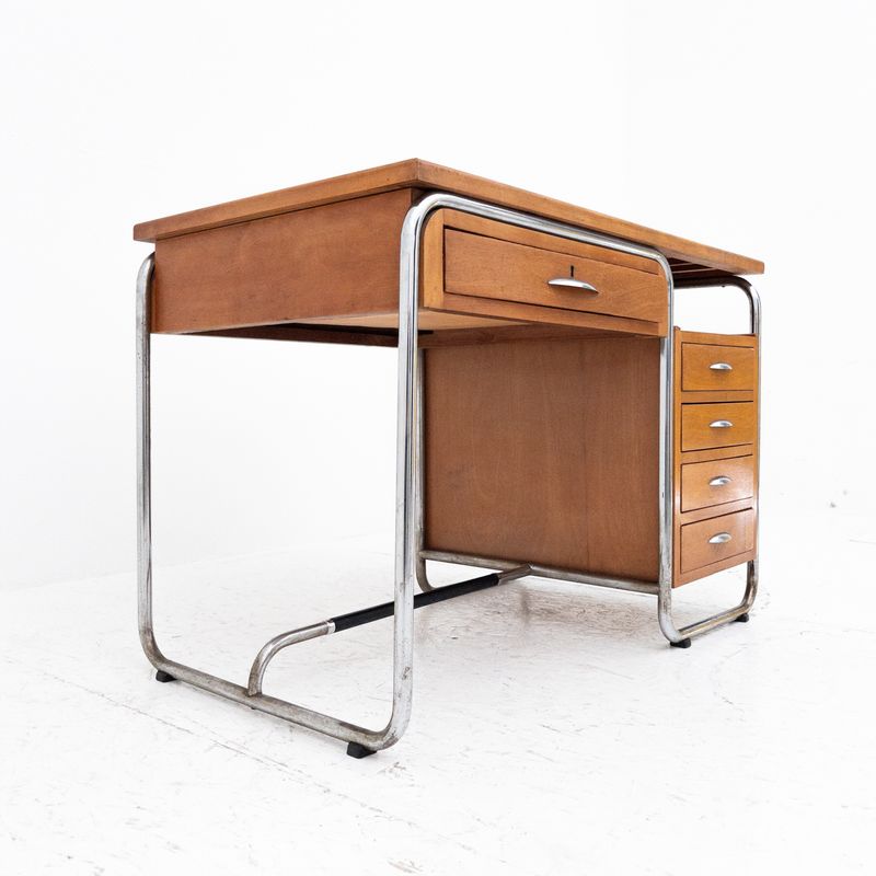 Bauhaus Tubular Steel Desk 1960s