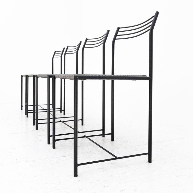 Set of 4 Paludis chairs by Giandomenico Belotti for Fly line, Italy 1980s