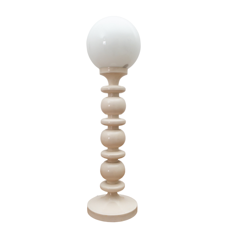 Space Age table lamp with spherical diffuser from the 70s