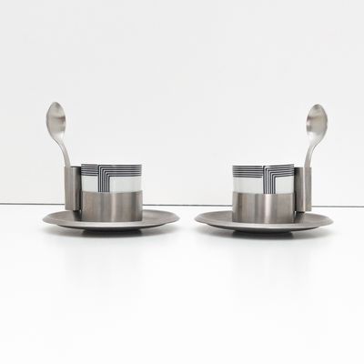 Set di 2 tazzine da caffè Morinox in acciaio inox anni &#39;70