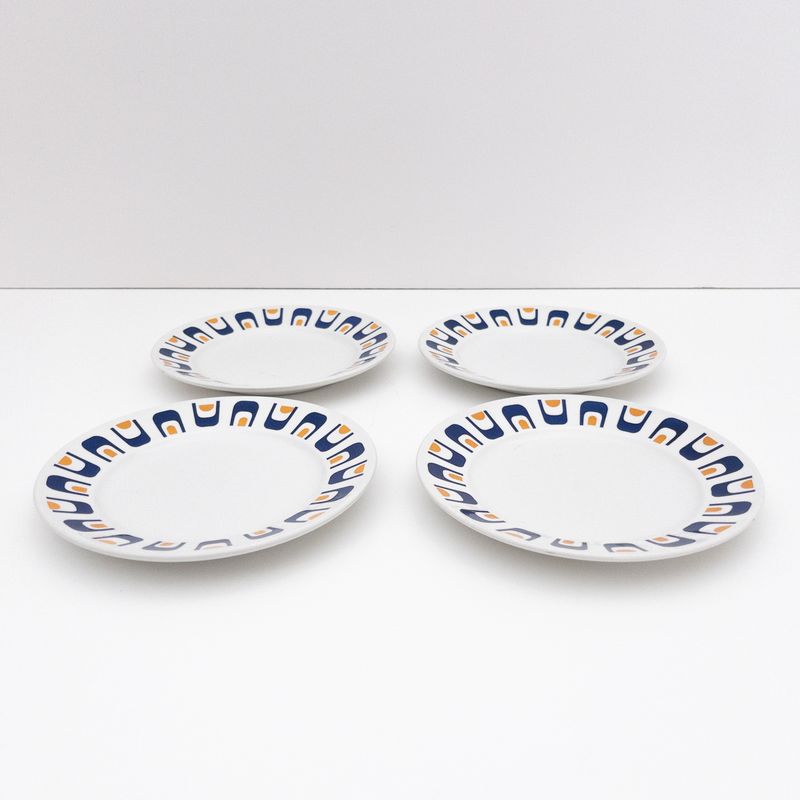 Set of 4 fruit plates designed by Antonia Campi for Richard Ginori, Italy, 1970s