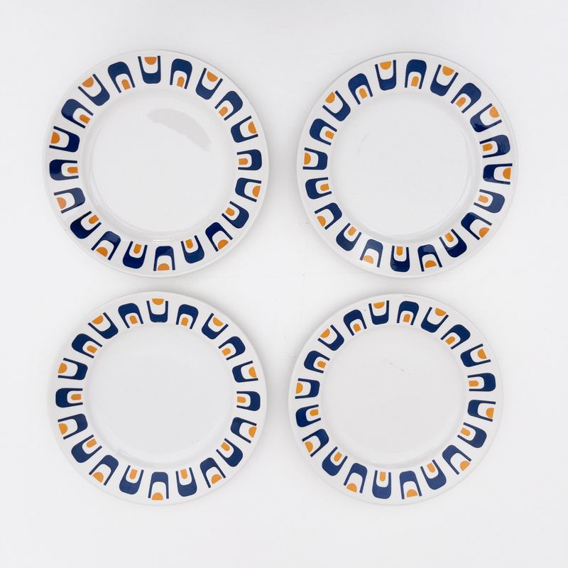 Set of 4 fruit plates designed by Antonia Campi for Richard Ginori, Italy, 1970s