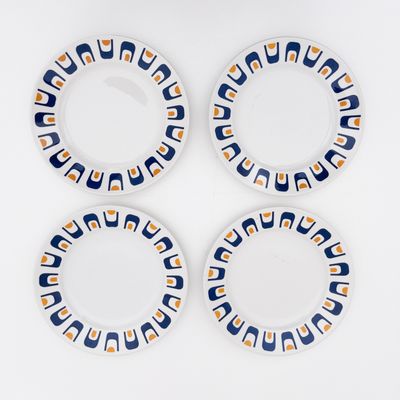Set of 4 fruit plates designed by Antonia Campi for Richard Ginori, Italy, 1970s