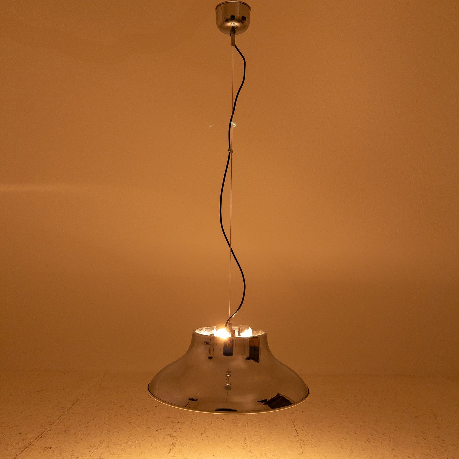 1960&amp;#39;s Space Age Chrome Pendant Lamp