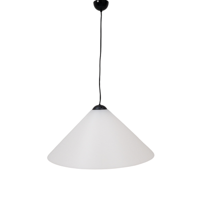 Lampada a sospensione Snow 492 di Vico Magistretti per Oluce in metacrilato bianco, Italia anni &#39;70