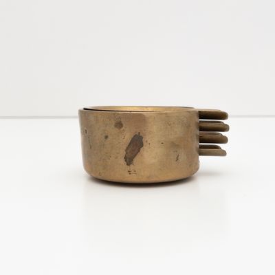 Vintage Modular Brass Ashtray, Mid 20th Century