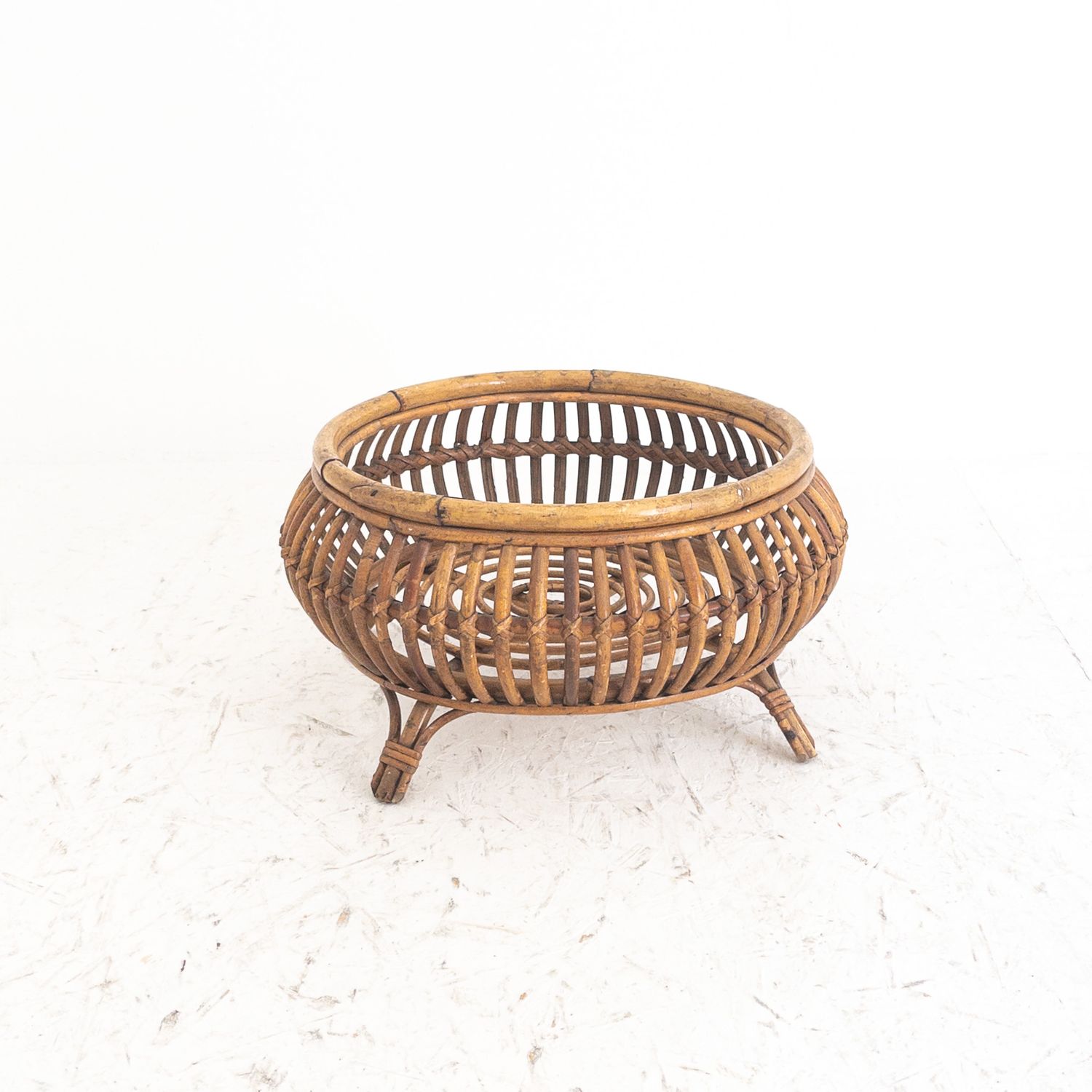 Vintage Bamboo Plant Stand, Italy, 1960s