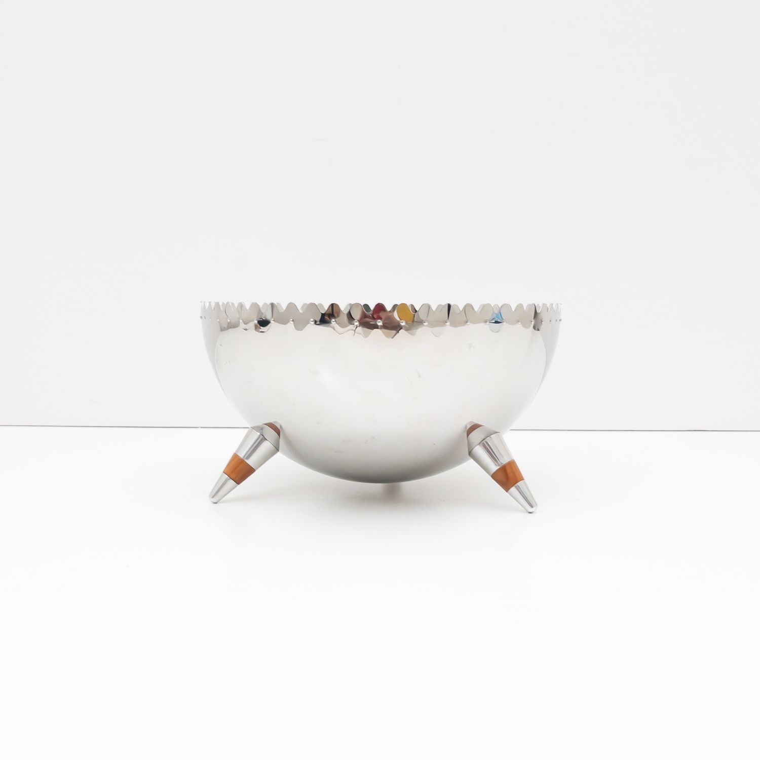 Chimu Fruit Bowl in Polished Stainless Steel by Joanna Lyle for Alessi, 1990s